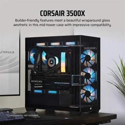 海盗船 3500X 系列中塔 270° 海景房机箱：创新设计，极致散热