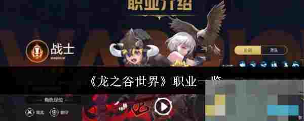 《龙之谷世界》职业一览