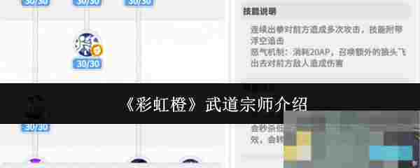 《彩虹橙》武道宗师介绍