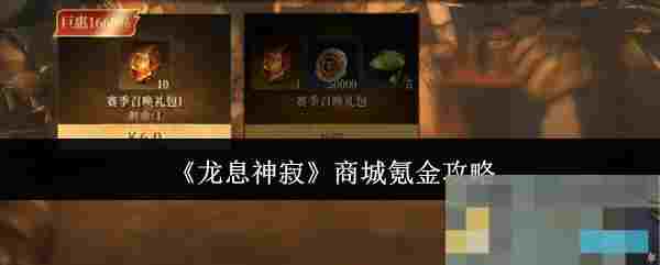 《龙息神寂》商城氪金攻略