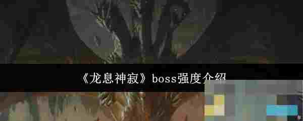 《龙息神寂》boss强度介绍