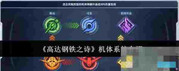《高达钢铁之诗》机体系统介绍