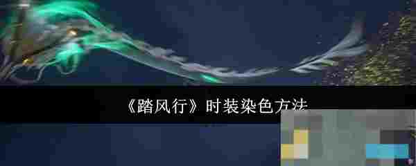 《踏风行》时装染色方法