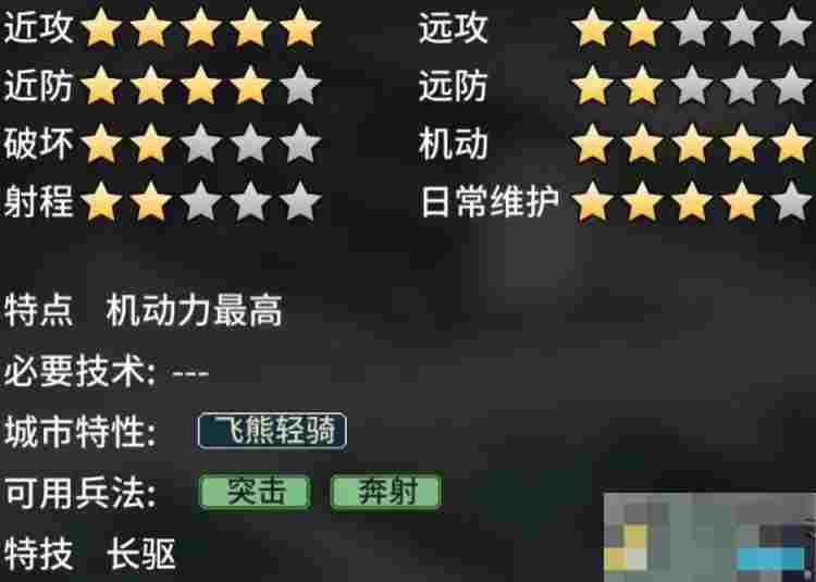 《汉末霸业》骑兵特殊兵种介绍