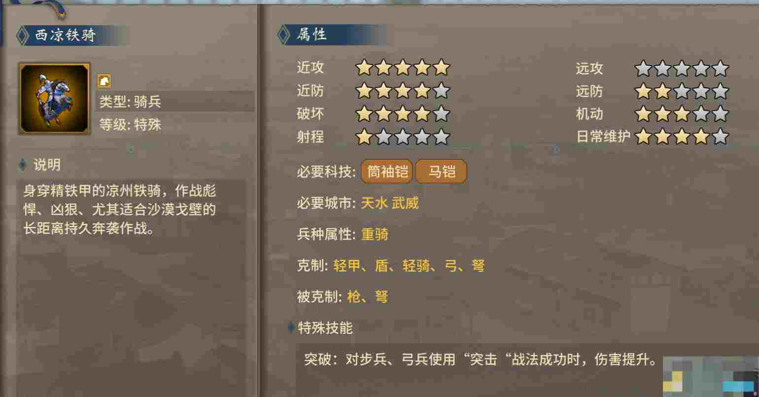 《汉末霸业》特殊兵种武将特性加成选择攻略