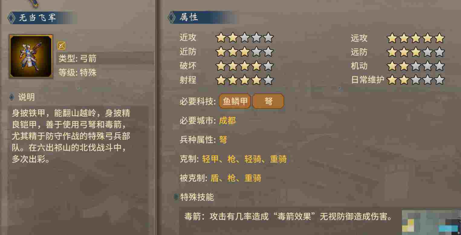 《汉末霸业》特殊兵种武将特性加成选择攻略