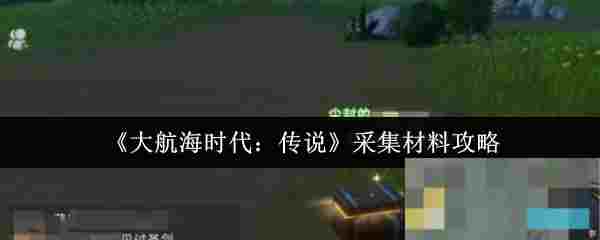 《大航海时代：传说》采集材料攻略