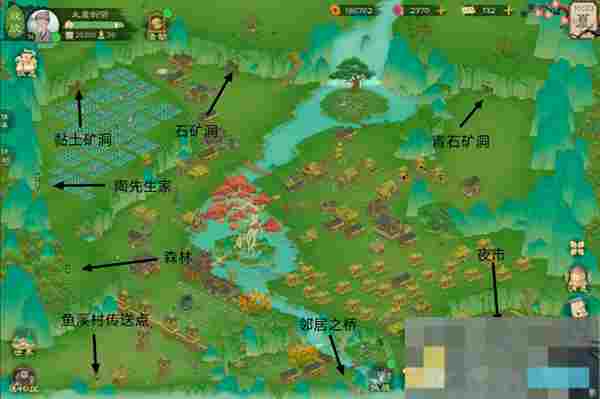《桃源记2》地图资源点位及商人点位一览