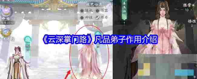 《云深掌门路》凡品弟子作用介绍