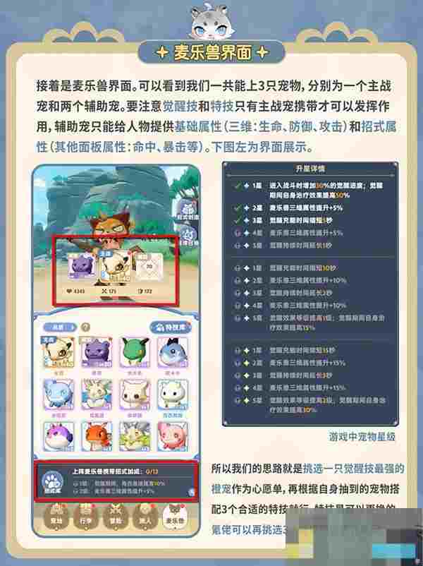 《出发吧麦芬》麦乐兽系统玩法介绍