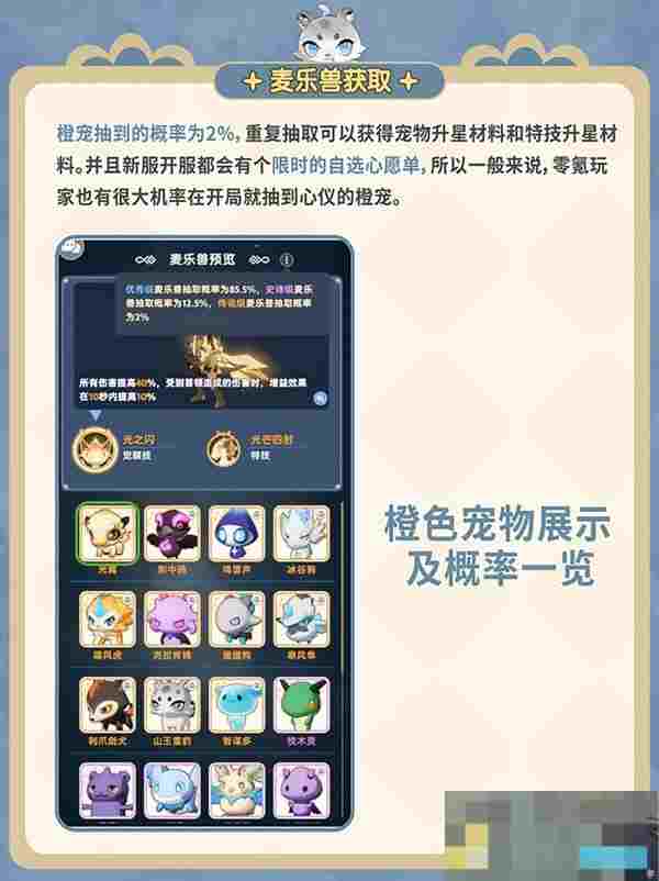 《出发吧麦芬》麦乐兽系统玩法介绍