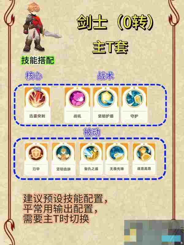 《出发吧麦芬》剑士0-2转技能天赋选择推荐