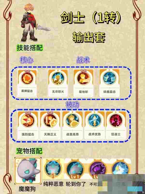 《出发吧麦芬》剑士0-2转技能天赋选择推荐