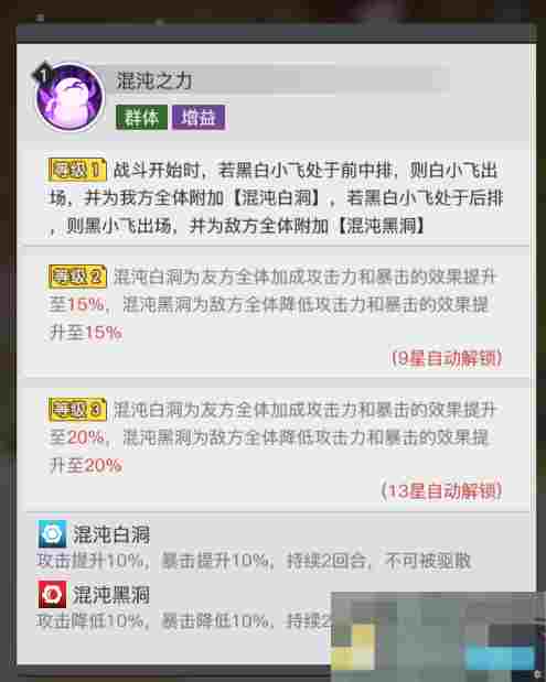 《三千幻世》黑白小飞角色测评