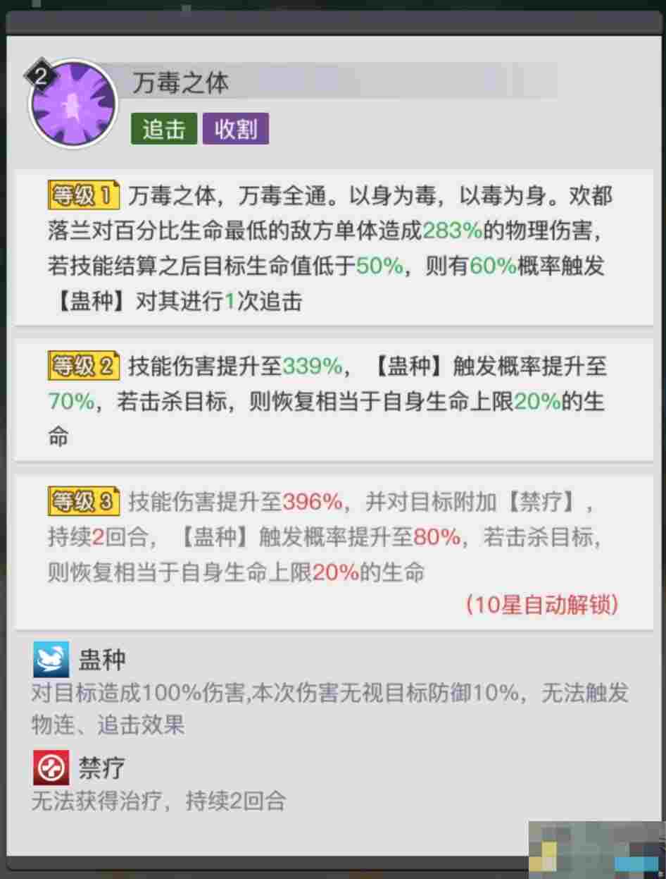 《三千幻世》欢都落兰技能解析