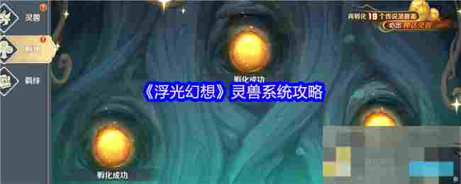 《浮光幻想》灵兽系统攻略