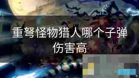 怪物猎人重弩子弹伤害评测各类子弹性能与伤害数据分析