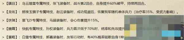 三国谋定天下马匹特技效果介绍与推荐方法