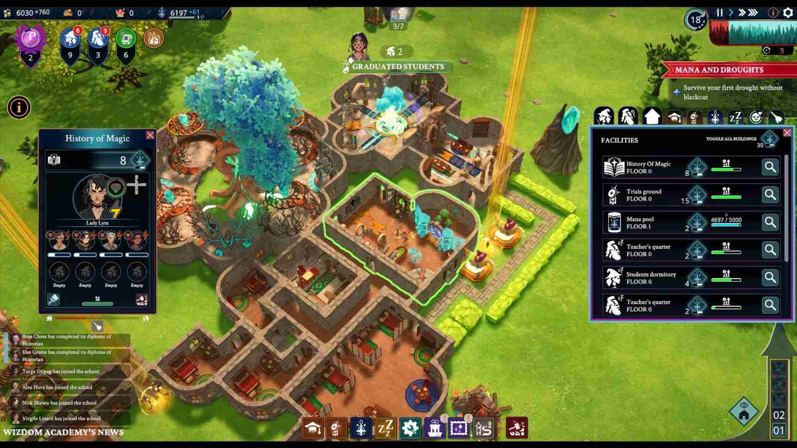 Steam发布魔法学园经营沙盒WizdomAcademy试玩版