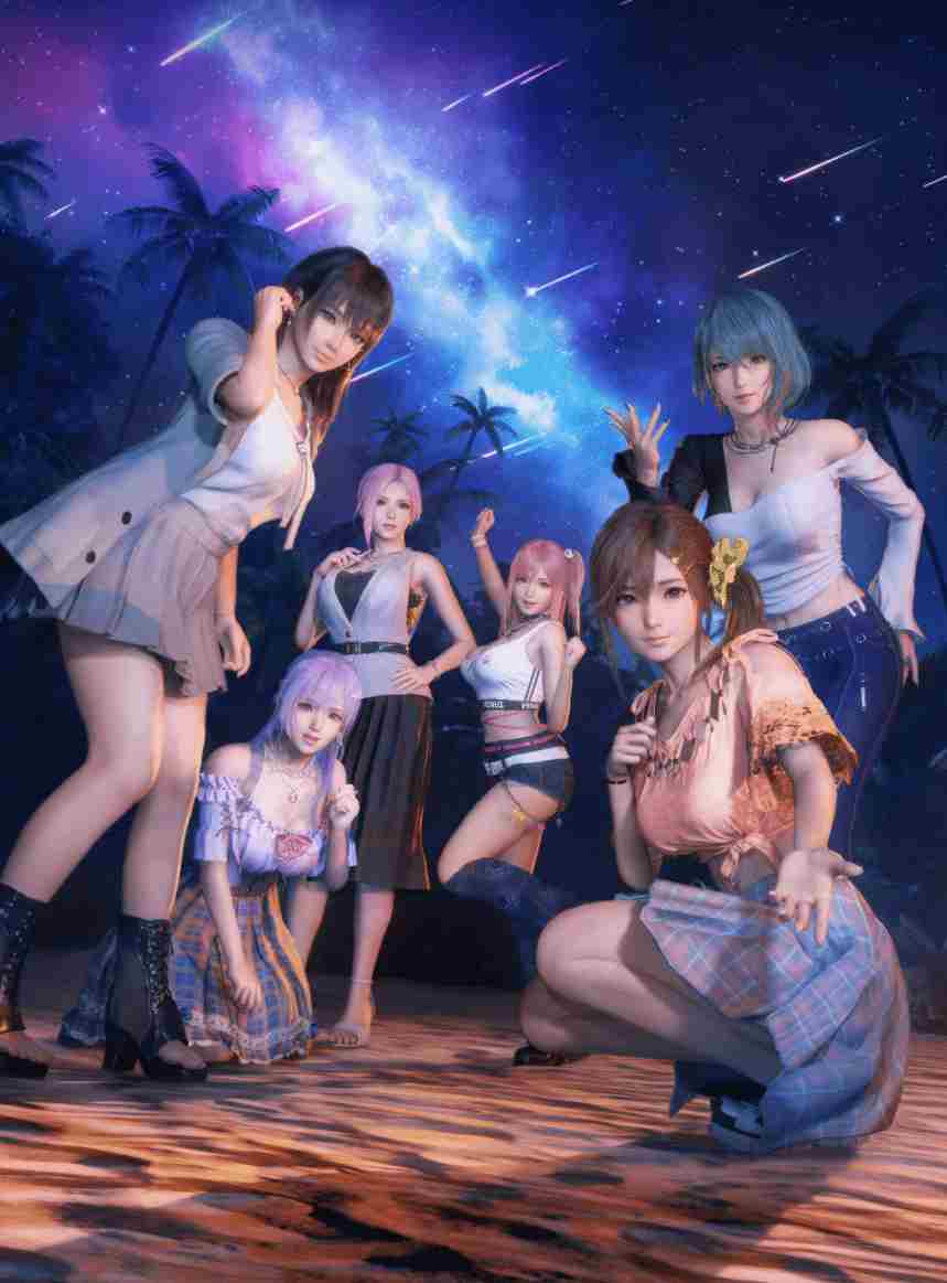 死或生新作视觉图JK甜妹低胸装少女集结