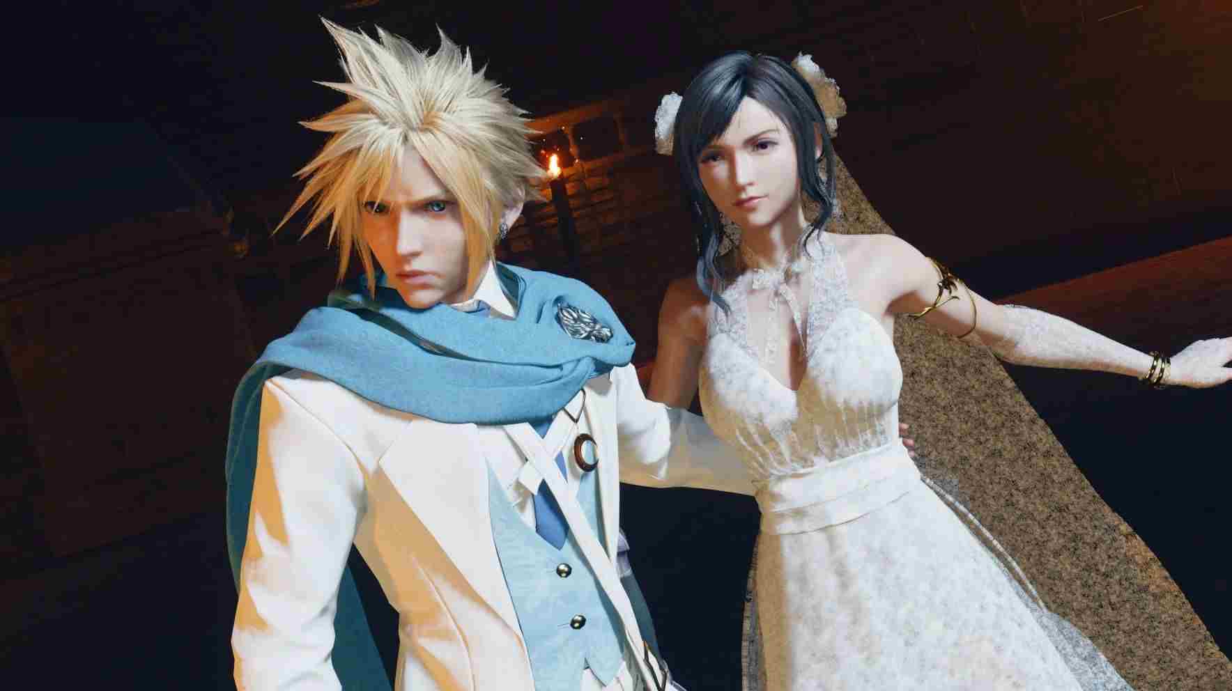 FF7重生蒂法克劳德婚纱Mod打造完美璧人组合