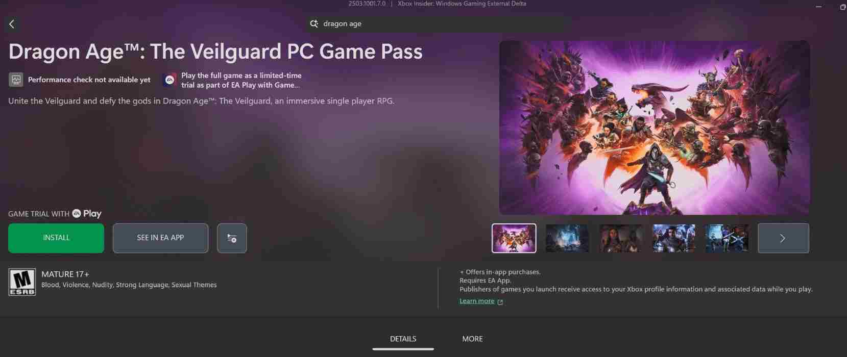 龙腾世纪4PC版Xbox商店提前加入PGP可能性探讨