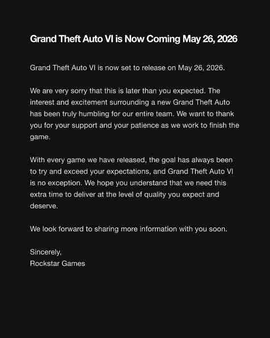 GTA6跳票引争议游戏跳票利弊分析