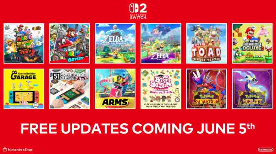 任天堂多款游戏Switch 2免费升级来袭