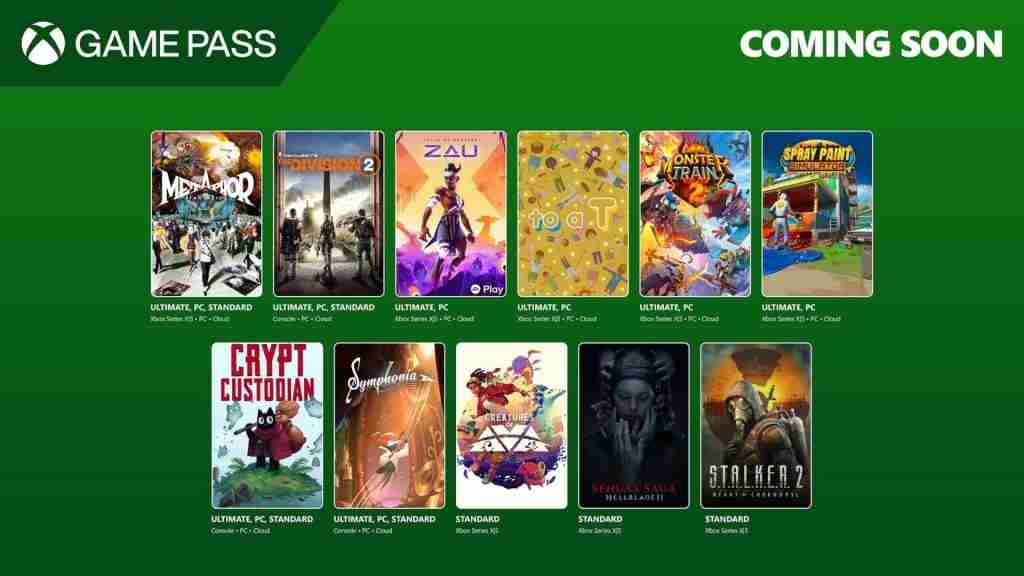 五月GamePass新增游戏暗喻幻想全境封锁2等多款大作加入