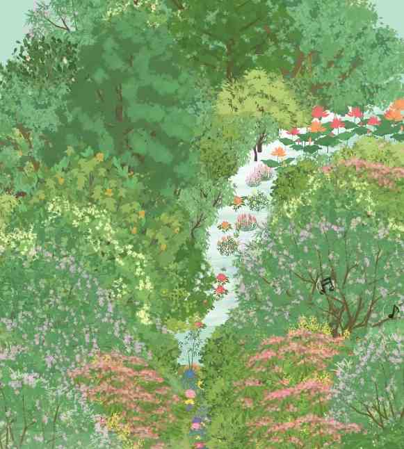 老农种树山路如何种植更漂亮