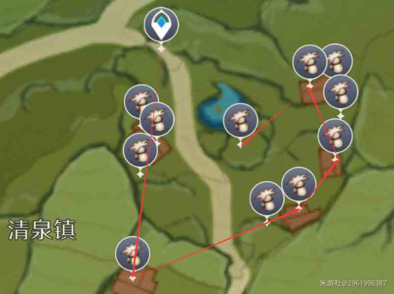 清泉镇采集路线3
