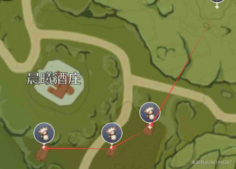 晨曦酒庄采集路线2