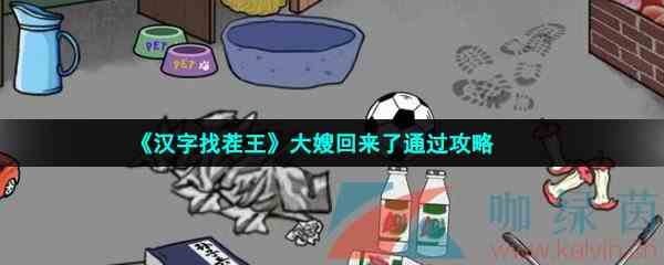 《汉字找茬王》大嫂回来了通过攻略