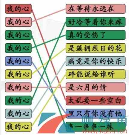 《汉字找茬王》连线我的心开头的热歌通关攻略