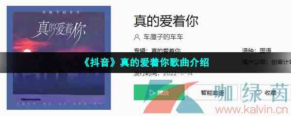 《抖音》真的爱着你歌曲介绍