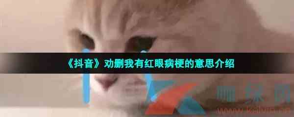 《抖音》劝删我有红眼病梗的意思介绍