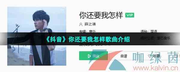 《抖音》你还要我怎样歌曲介绍