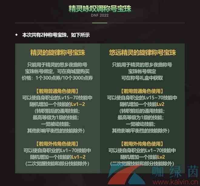 《地下城与勇士》2022五一套称号宝珠和光环属性介绍