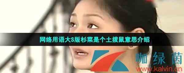 网络用语大S版杉菜是个土拨鼠意思介绍