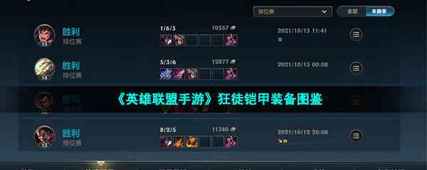 《英雄联盟手游》狂徒铠甲装备图鉴