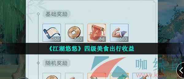 《江湖悠悠》四级美食出行收益