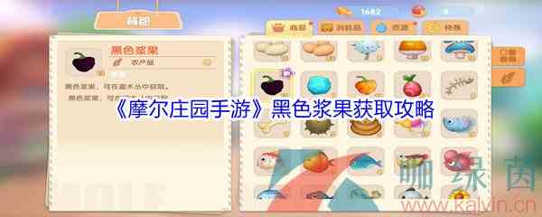 《摩尔庄园手游》黑色浆果获取攻略介绍