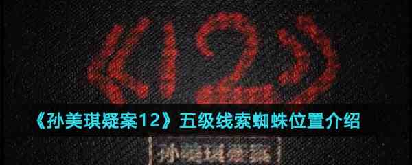 《孙美琪疑案12》五级线索蜘蛛位置介绍