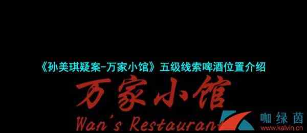 《孙美琪疑案-万家小馆》五级线索啤酒位置介绍