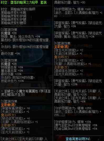 《DNF》冥域时空防具装备强度解析