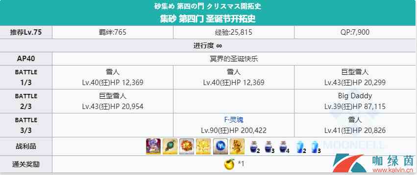 《FGO》圣诞三期复刻轻量版自由关卡配置掉落一览