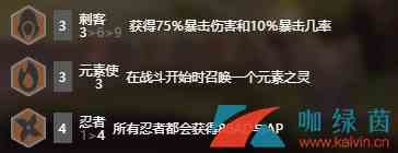 《云顶之弈》9.20版本忍者元素刺阵容搭配攻略