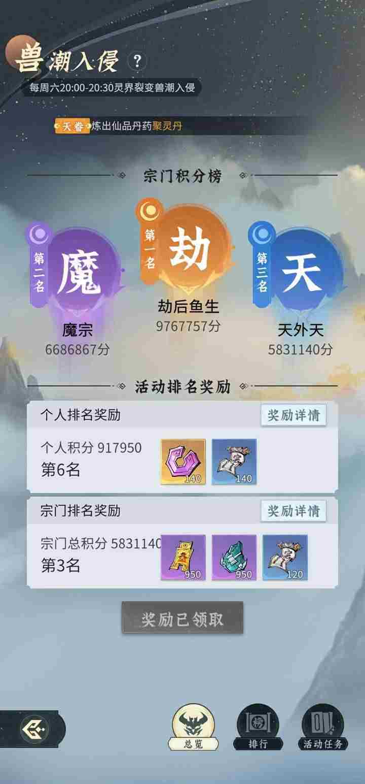问剑长生兽潮入侵活动奖励有哪些 兽潮入侵活动玩法规则及奖励一览