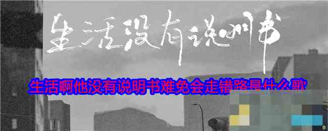 生活啊他没有说明书难免会走错路是什么歌