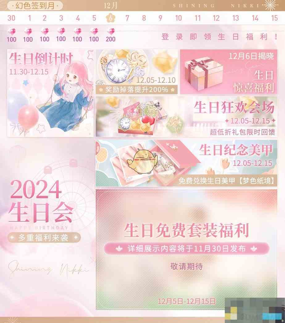 《闪耀暖暖》2024暖暖生日庆典活动介绍